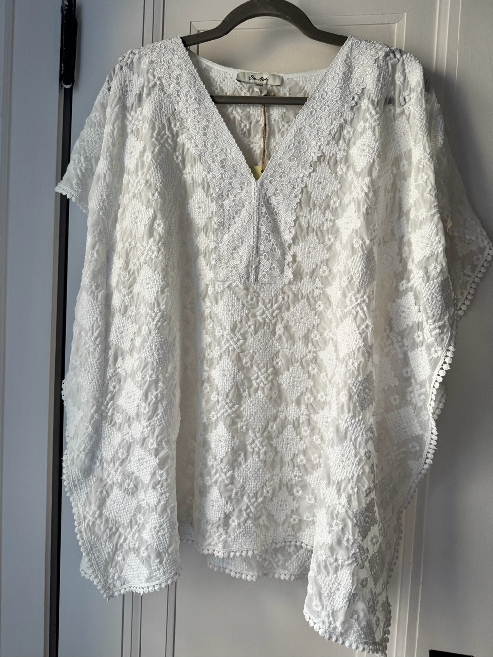 White Lace Boho Tunic / Beach Cover Up